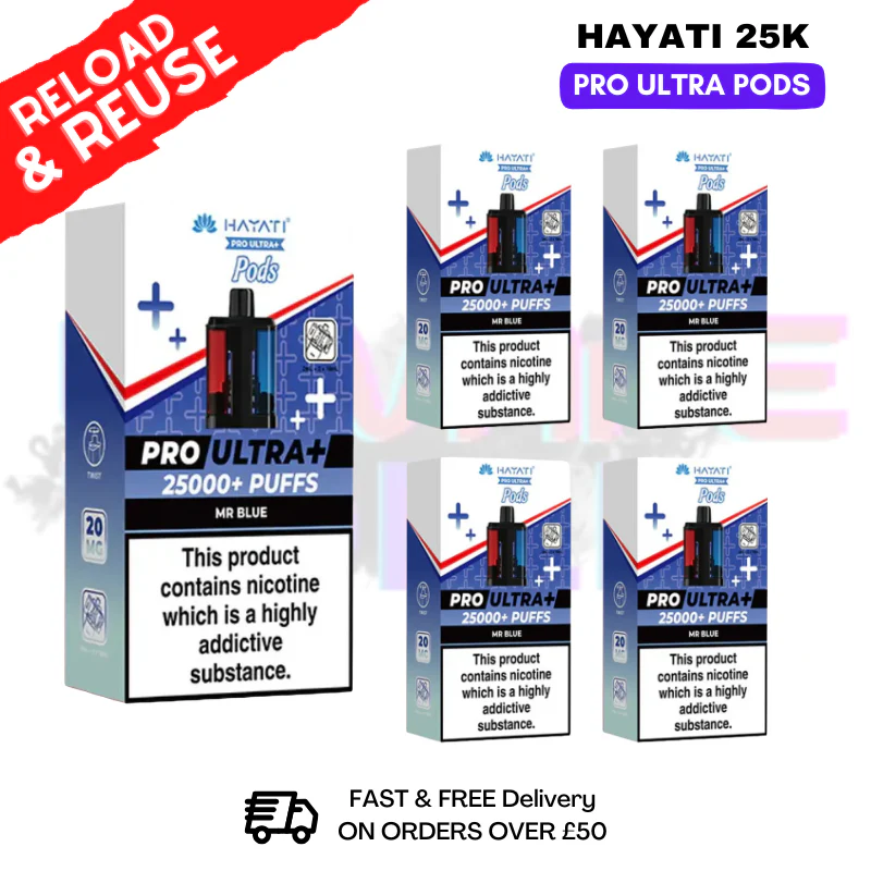 Hayati 25K Mr Blue Replacement Pods Box Of 5