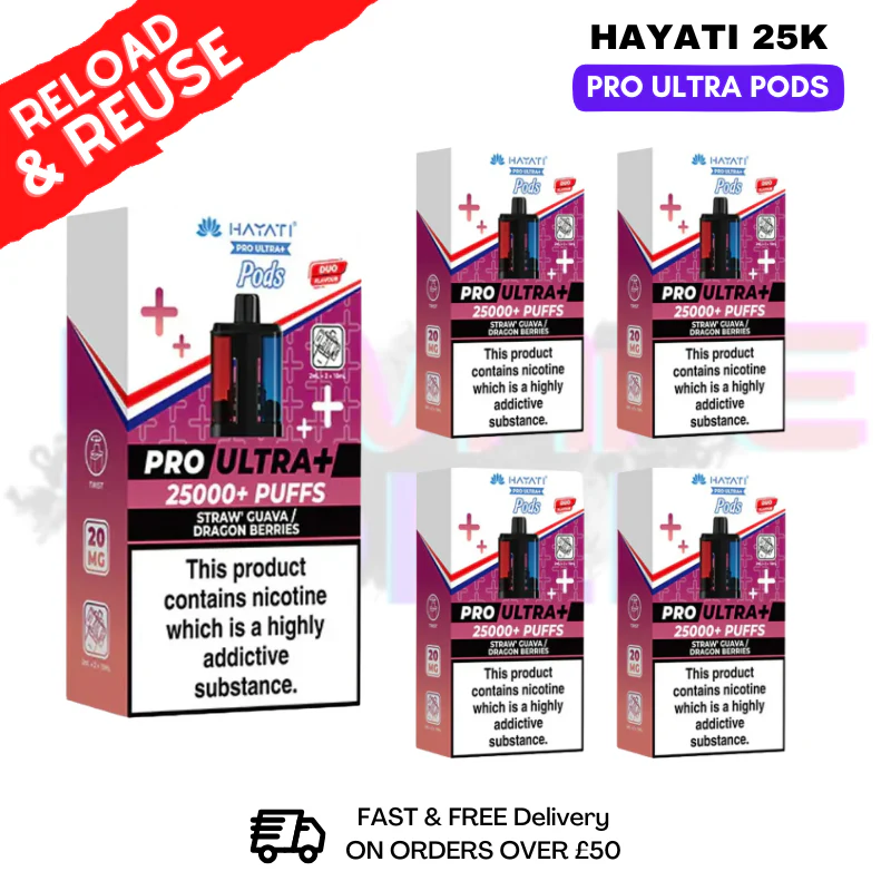 Hayati 25K Straw Guava - Dragon Berries Replacement Pods Box Of 5