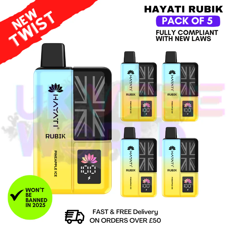 Hayati Rubik 7000 Puff Pineapple ICE [PACK OF 5]