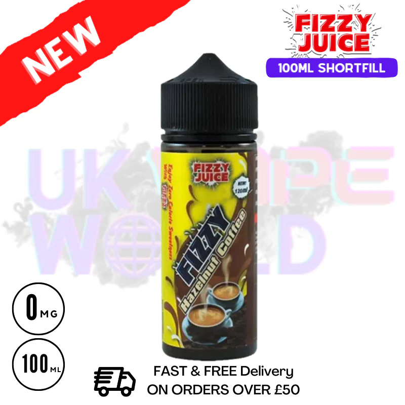 Hazelnut Coffee Fizzy Juice 100ml E-Liquid - £7.89