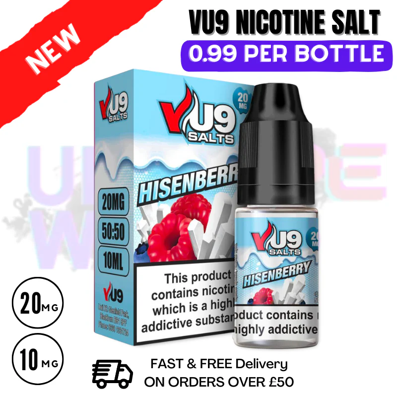 Heisenberry Nic Salt 10ml Nicotine E Juice by VU9 - 99p Eliquid