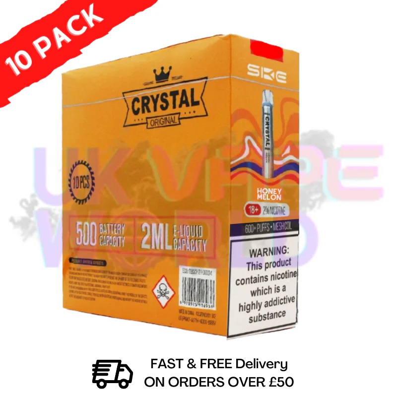 Honey melon - Crystal Bar Puffs 600 SKE Box Of 10