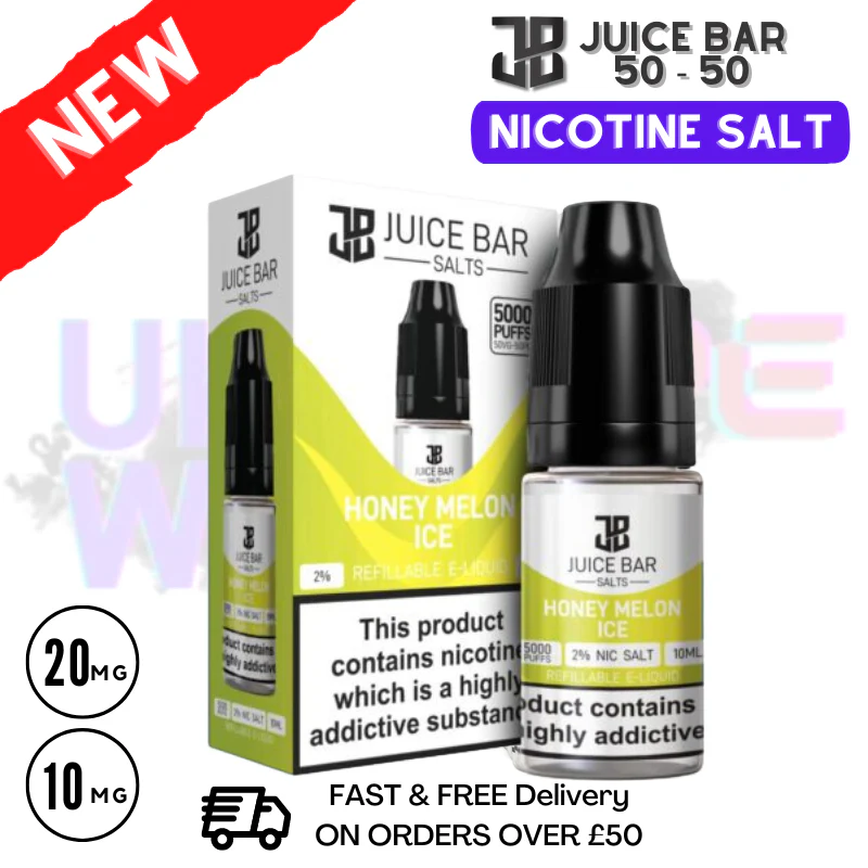 Honey Melon Ice Juice Bar Nic Salt 10ML eLiquid Only £1.99