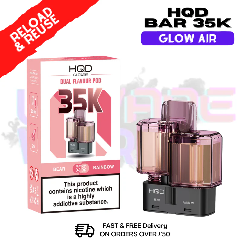 HQD 35K Glow Air Replacement Pods - £6.89 - Image 3