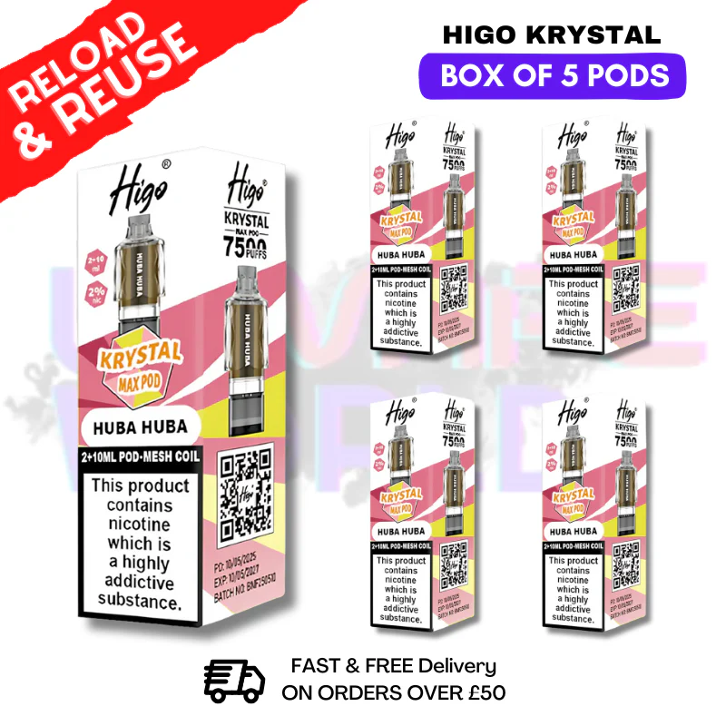 Huba Huba Krystal Higo Max Replacement Pods BOX OF 5
