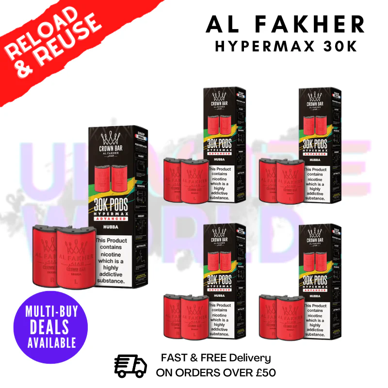 Hubba AL Fakher 30K Box Of 5 Replacement Pods