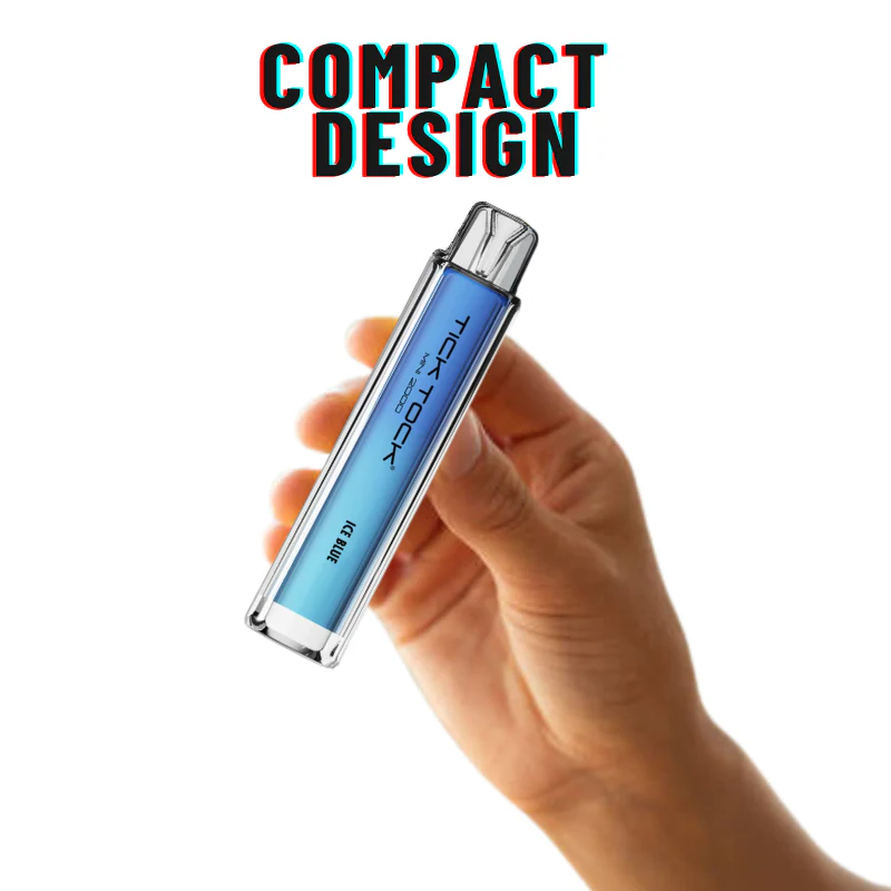 Ice Blue Tick Tock Mini 2000 Puff Kit - Image 2