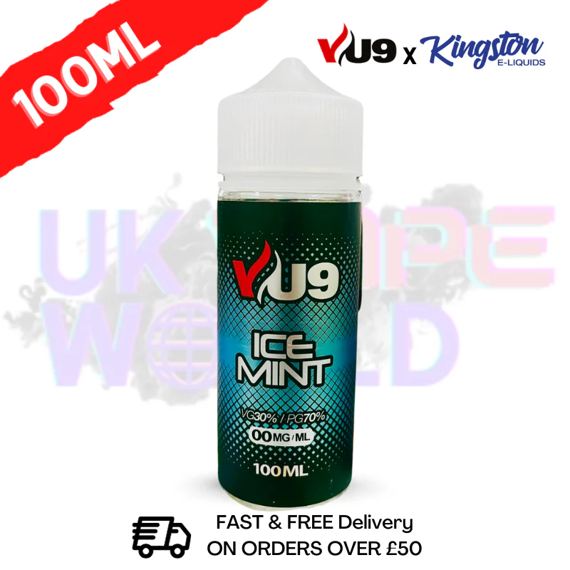 ICE MINT Shortfill eJuice 100ML Eliquid - VU9 x Kingston