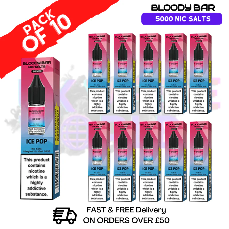 Ice Pop Bloody Bar 5000 Bar Salt Box Of 10