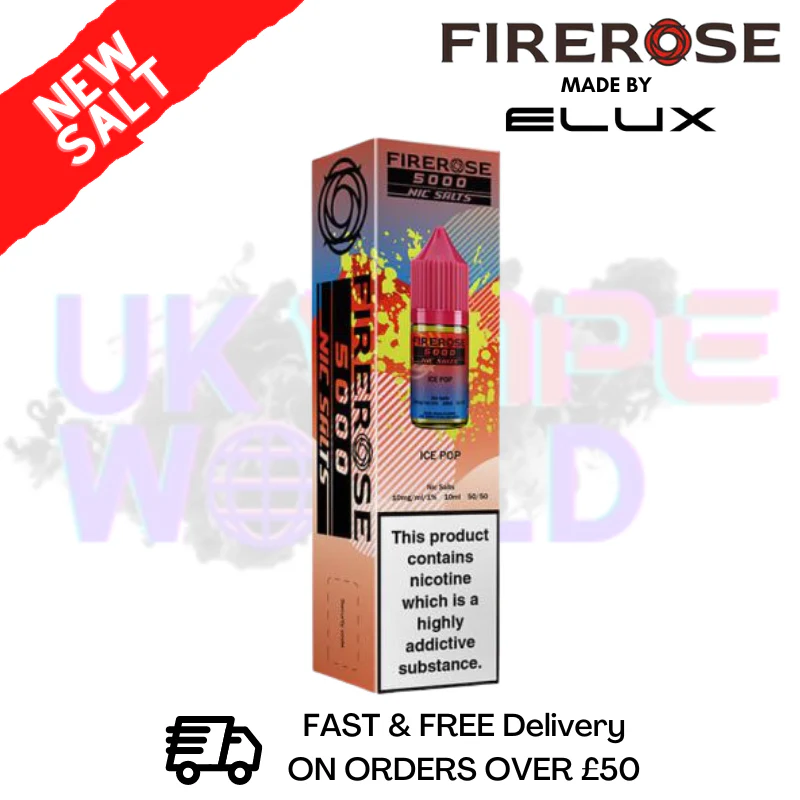 ICE Pop Firerose 5000 10ML Nic Salt