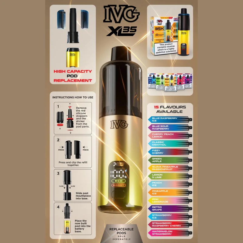 IVG 35K XL 35,000 Puff Vape Pen Kit - 3 FOR £24.90 - Image 16