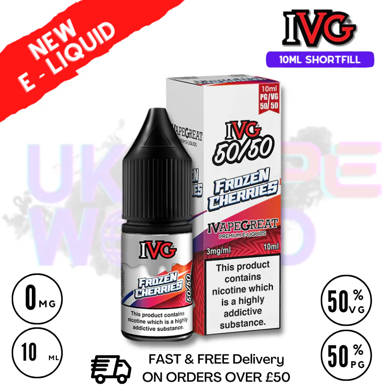 IVG 50/50 Frozen Cherries 10ml E Liquid - ONLY £1.99