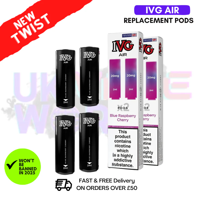 IVG AIR Pods Blue Raspberry Cherry Pack Of 4