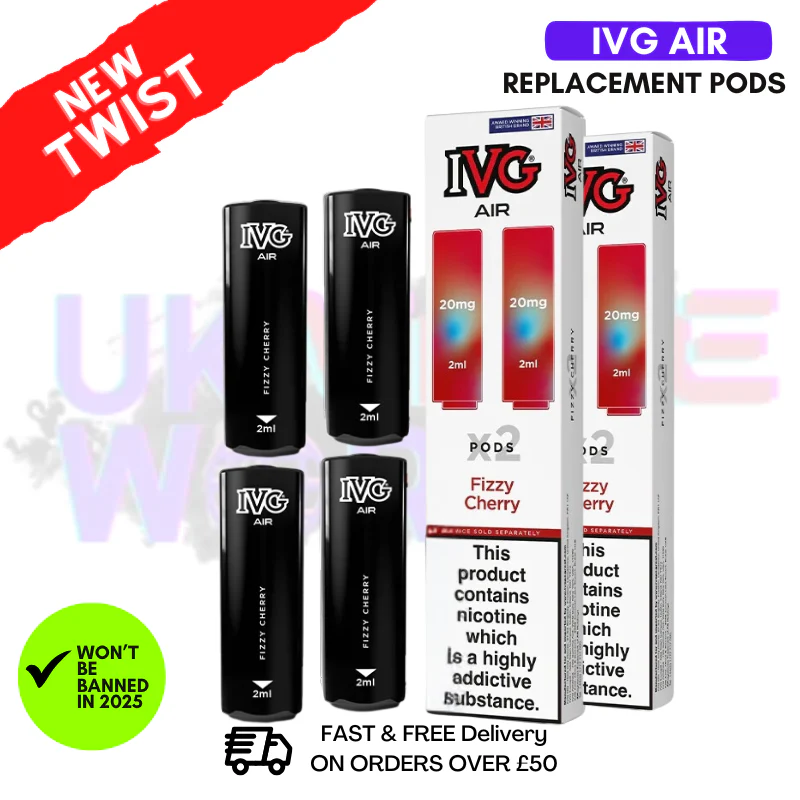IVG AIR Pods Fizzy Cherry Pack Of 4