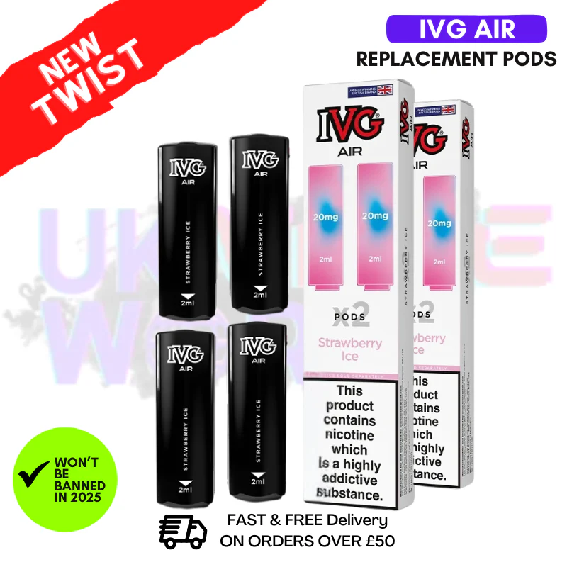 IVG AIR Pods Strawberry ICE Pack Of 4