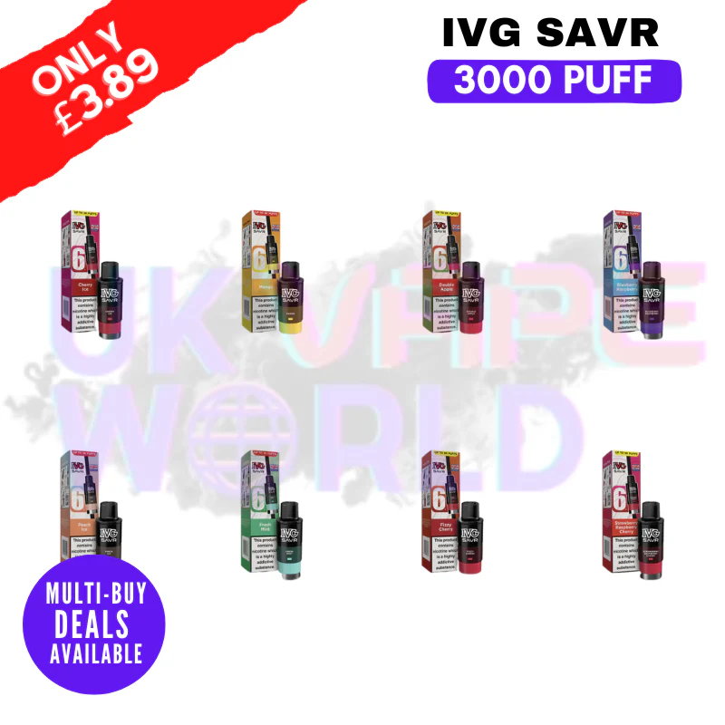 IVG Savr 3K Replacement Pods - ONLY £3.89
