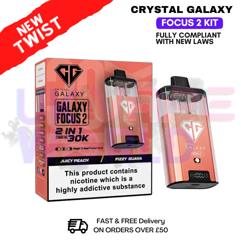 Juicy Peach Crystal Galaxy 30K Focus 2 Puff Kit