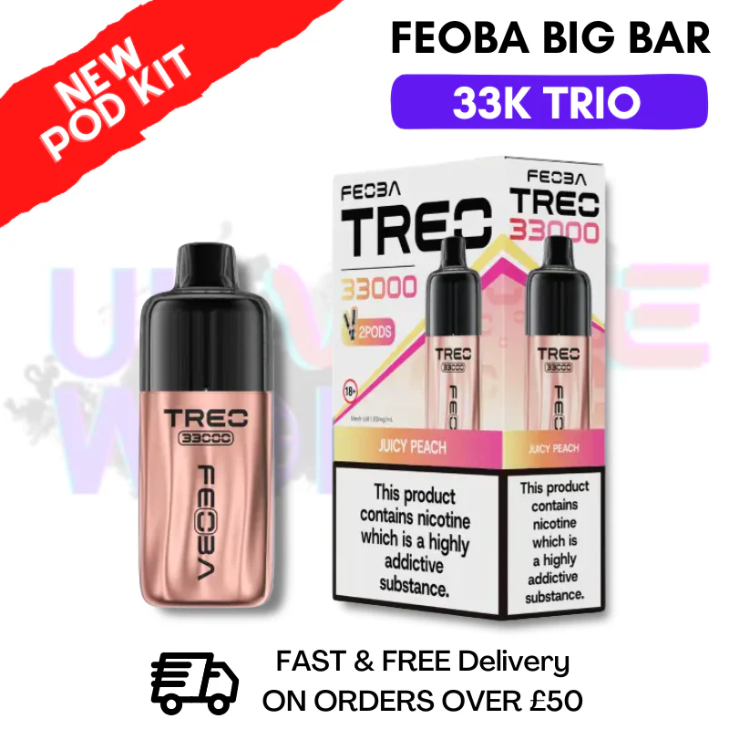 Juicy Peach Feoba Treo 33K Puff Pod Kit