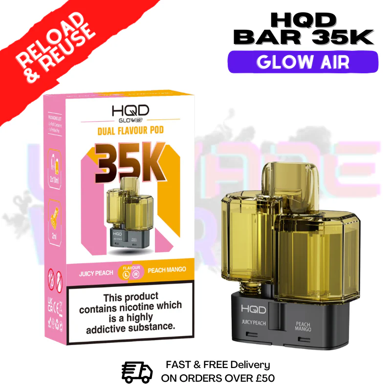 Juicy Peach  HQD 35K Glow Air Replacement Pods