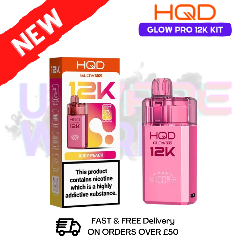 Juicy Peach HQD 12K Glow Pro Pod Kit