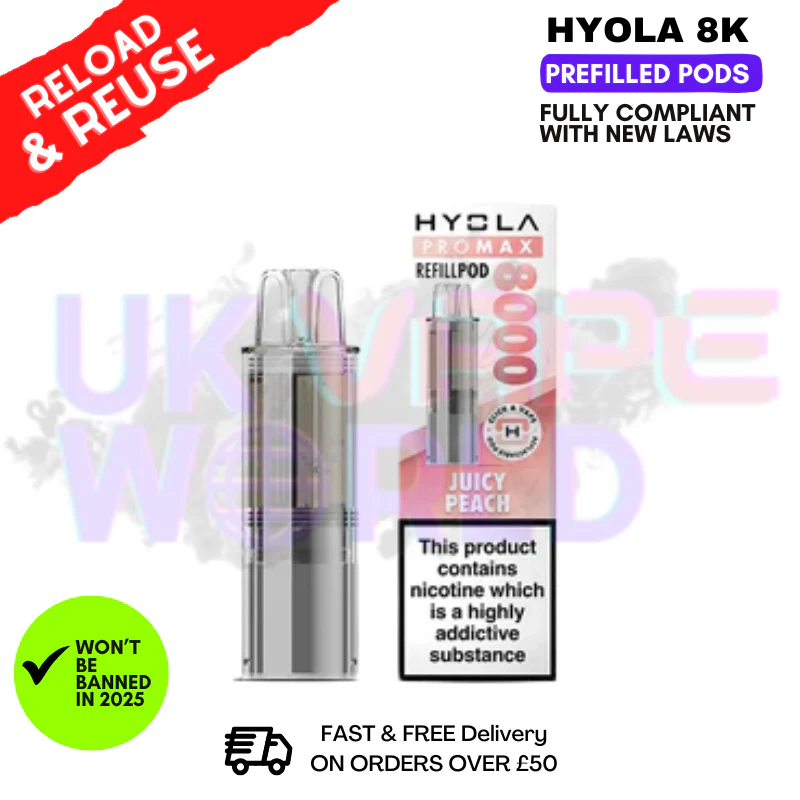 Juicy Peach Hyola Pro Max 8000 Replacement Pod