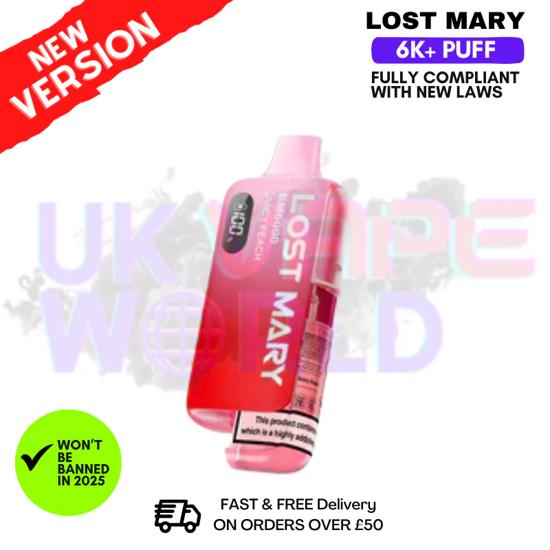 Juicy Peach Lost Mary 6K Puff Pod Kit - Only £8.99