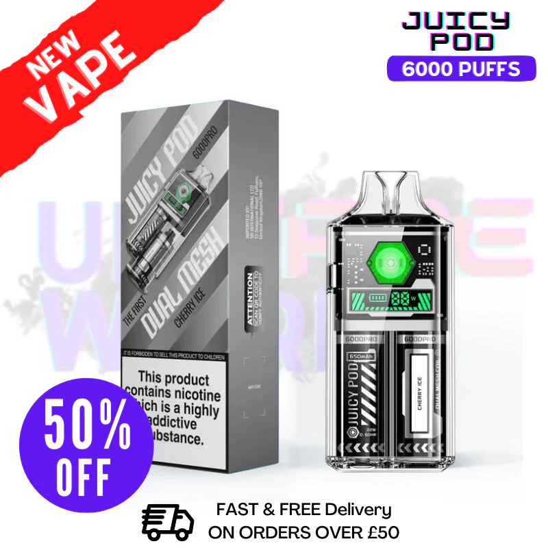 Juicy Pod 6000 Pro Cherry Ice Disposable Bar Kit