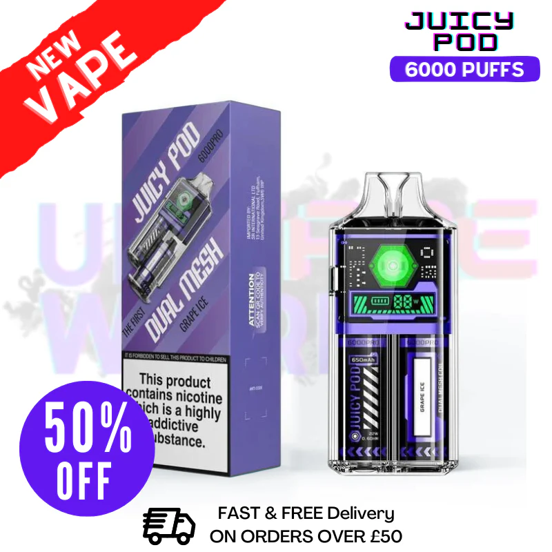 Juicy Pod 6000 Pro Grape Ice Kit