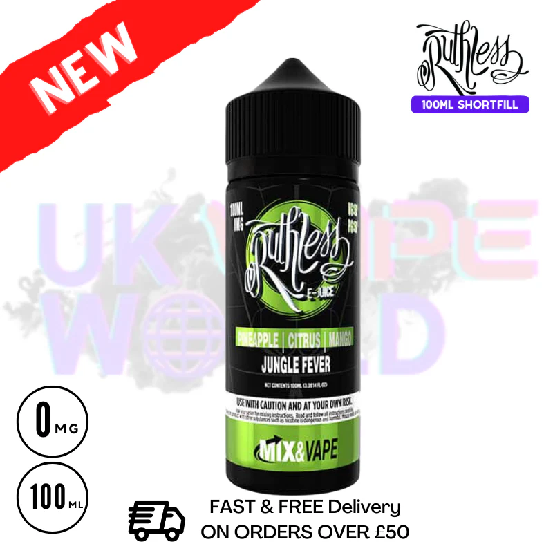 Jungle Fever Ruthless 100ml shortfill e liquid - £7.99