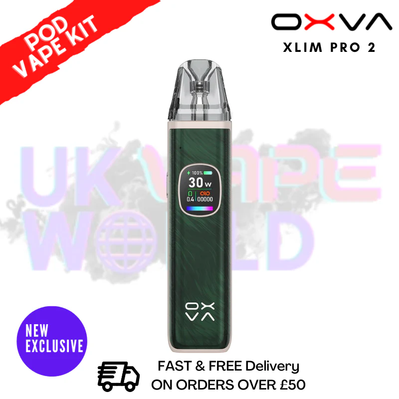 Jungle Green Oxva Xlim Pro 2 Pod Kit + Free 100ML Liquid
