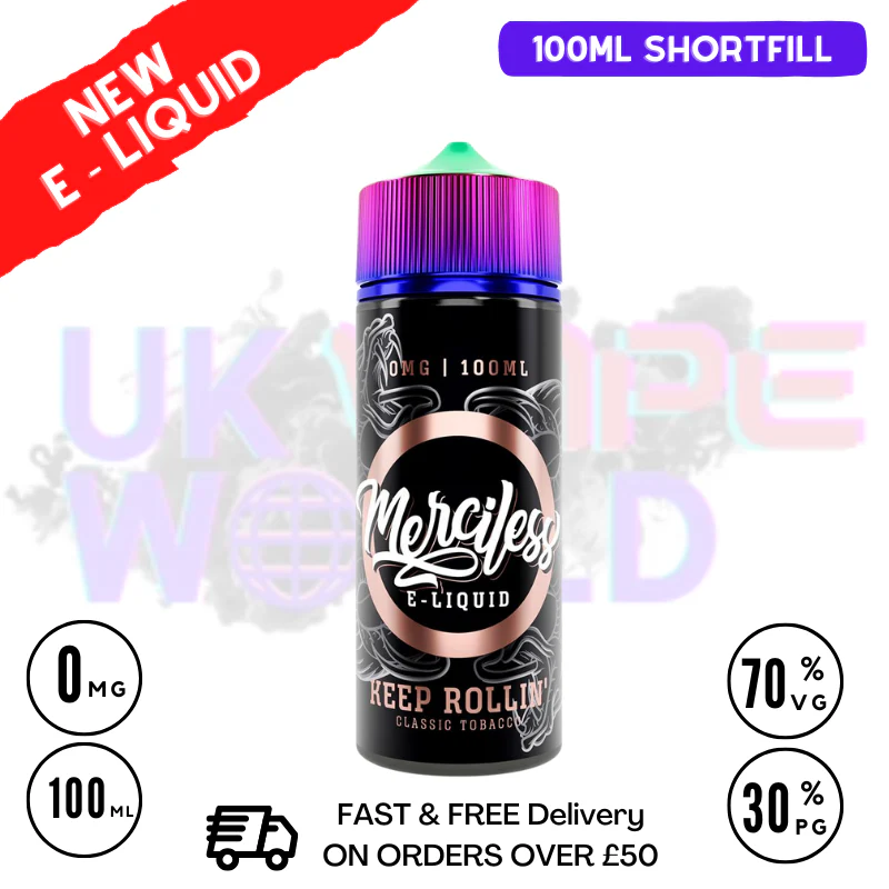 Keep Rollin Merciless Shortfill Juice 100ML Eliquid