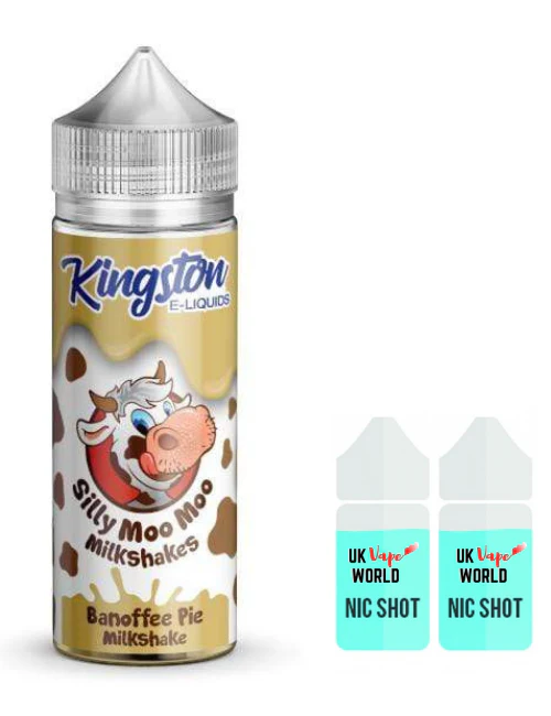 Kingston Silly Moo Moo Milkshakes Banoffee Pie 100ml Shortfill - Image 2