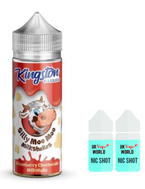 Kingston Silly Moo Moo Milkshakes Strawberry Cheesecake 100ml Shortfill - Image 2