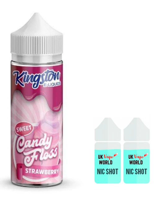 Kingston Sweet Candy Floss Strawberry 100ml Shortfill - Image 2