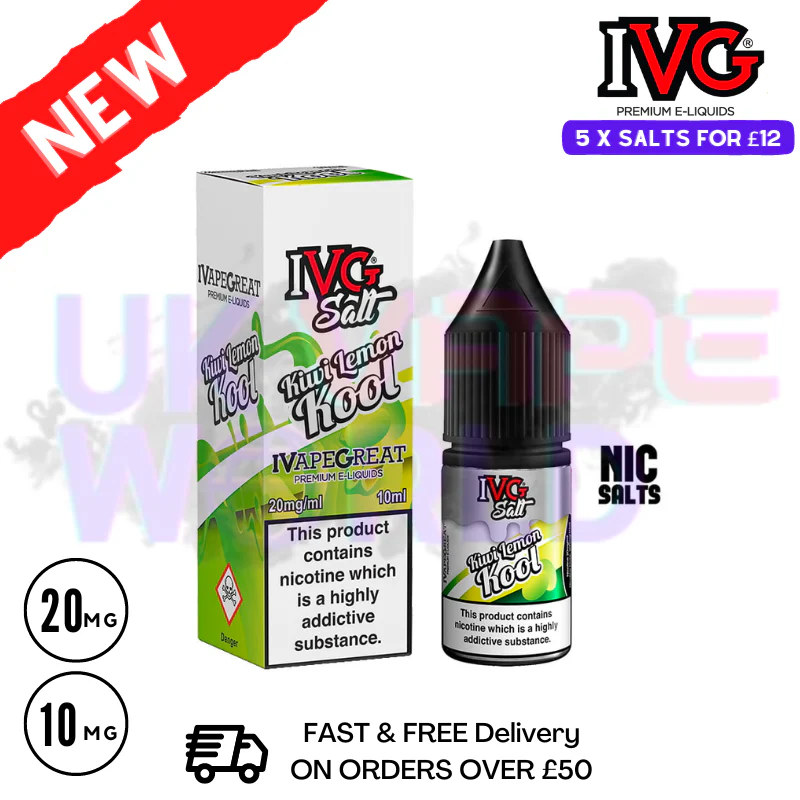 Kiwi Lemon Kool IVG Salt 10ml Nic Eliquid