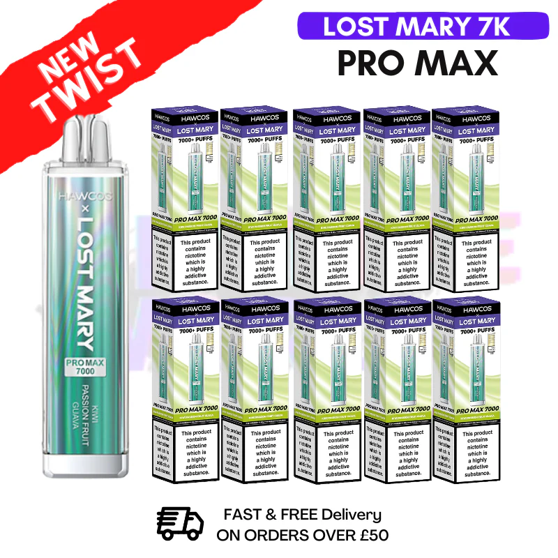 Kiwi Passion Fruit Guava Lost Mary Pro Max 7K Box Of 10