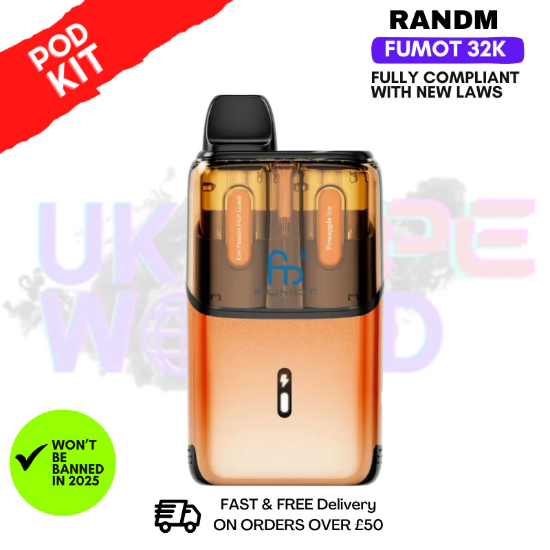 Kiwi Passion Fruit Guava RandM Fumot Ultra 32K T32000 Pod Kit