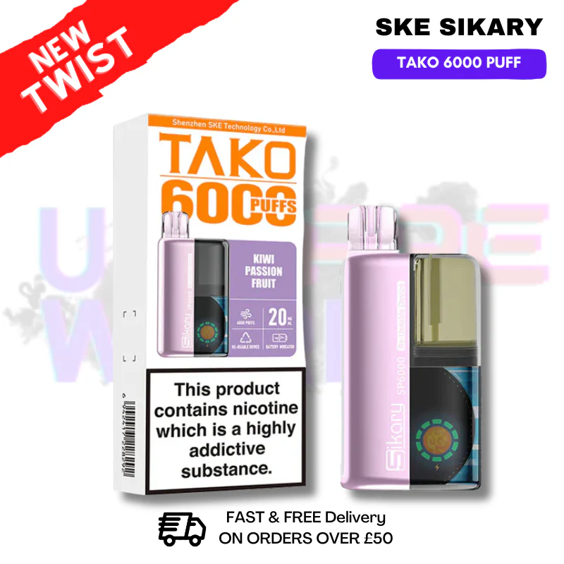 Kiwi Passion Fruit SKE SIKARY 6000 PUFF 6K Prefilled Kit