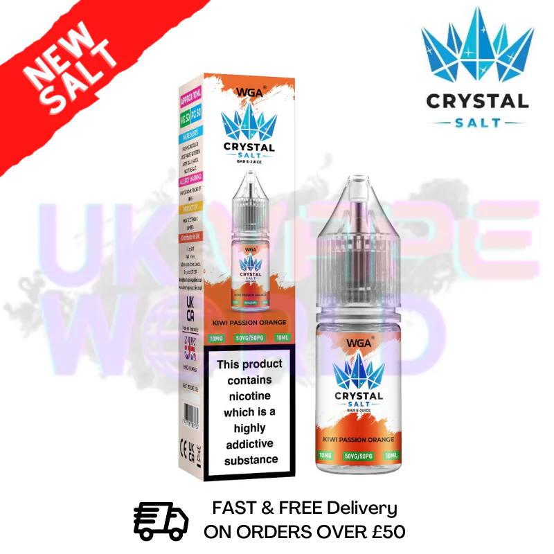 Kiwi Passion Orange WGA Crystal Nic Salt | Nicotine Salts | Lowest Price