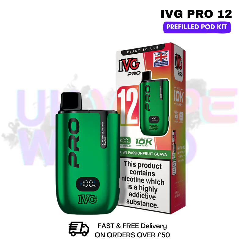 Kiwi Passionfruit Guava IVG Pro12 Prefilled Pod Kit