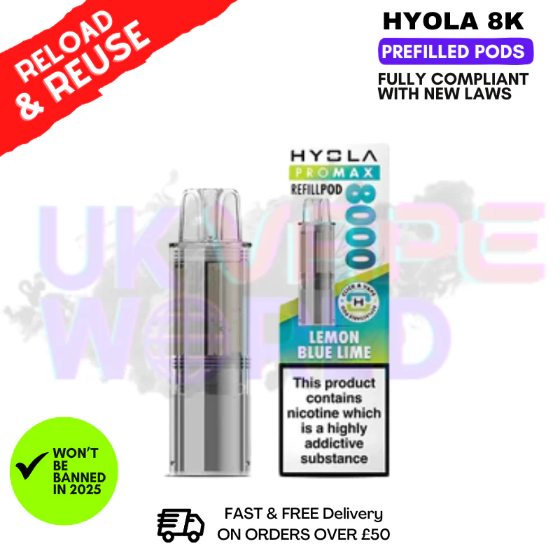 Lemon Blue Lime Hyola Pro Max 8000 Replacement Pod