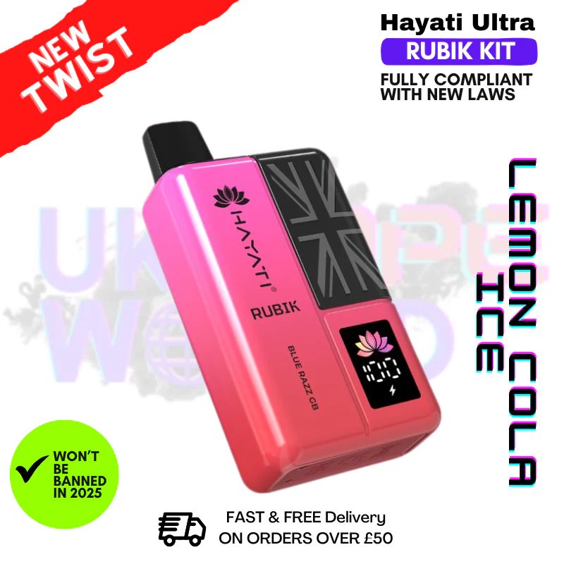 Lemon Cola ICE Hayati Rubik 7000 Puff 7K Bar - Image 2