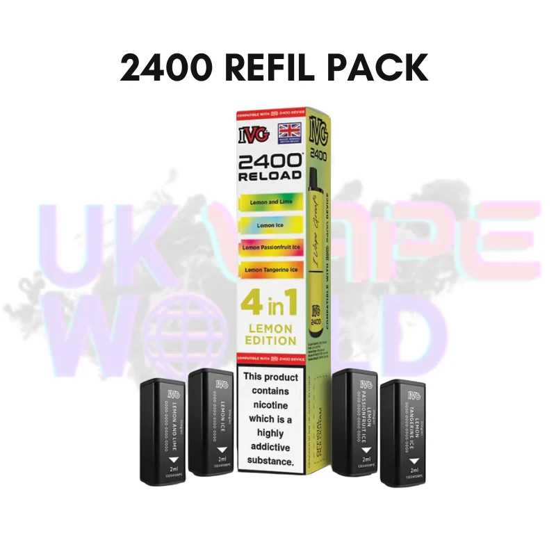 Lemon Edition IVG 2400 RELOAD Pods - Box Of 10 - Image 2