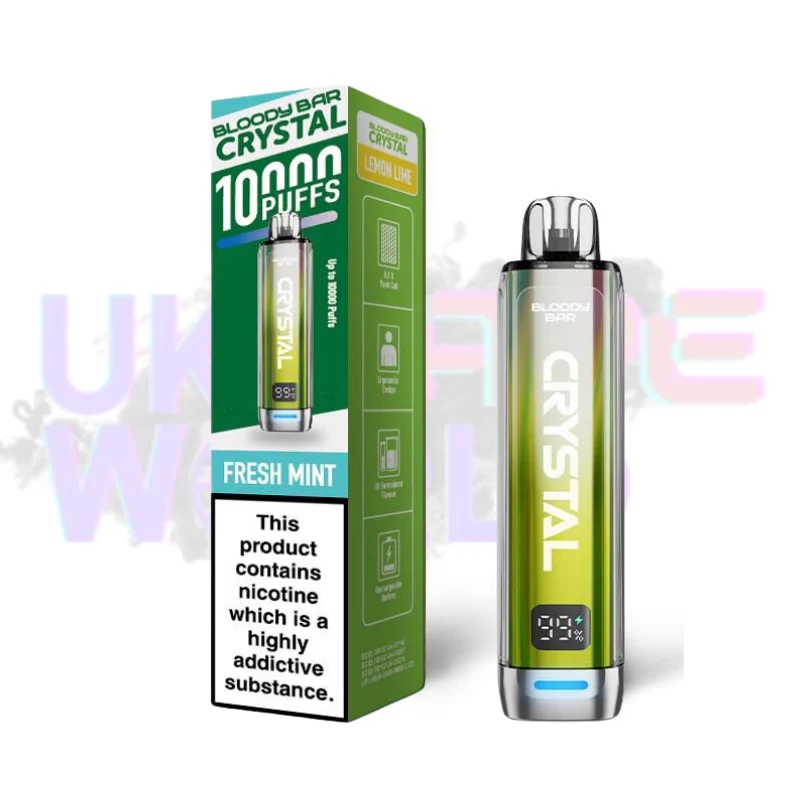 Lemon Lime Bloody Bar Crystal 10K Puff Box Of 10 - Image 2