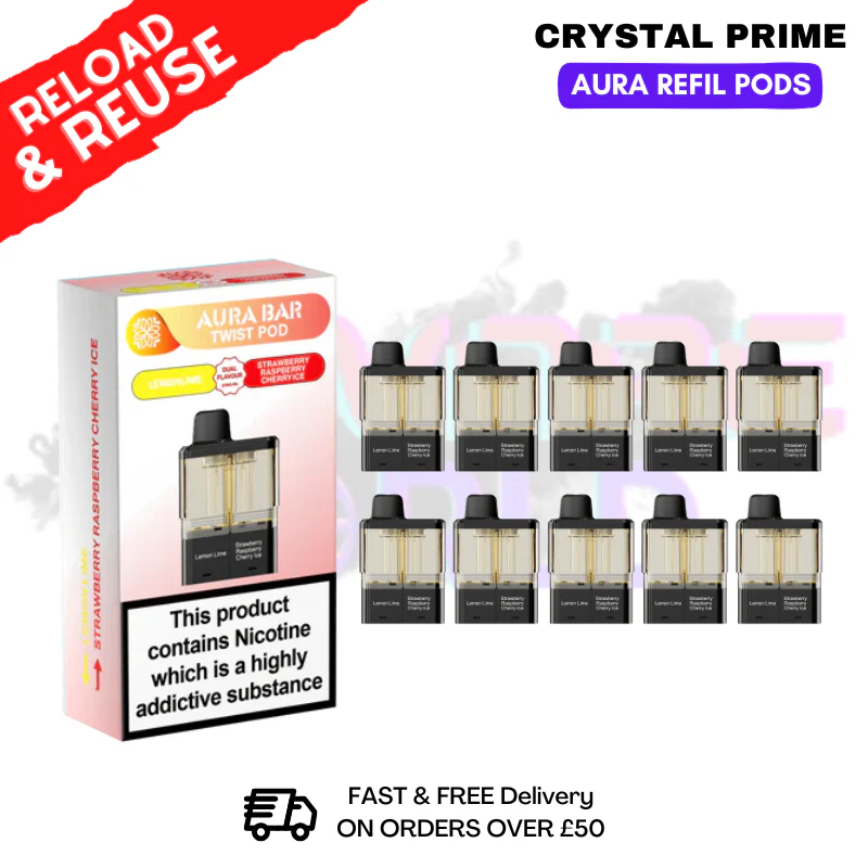 Lemon Lime Aura 40K Replacement Pods Box Of 10