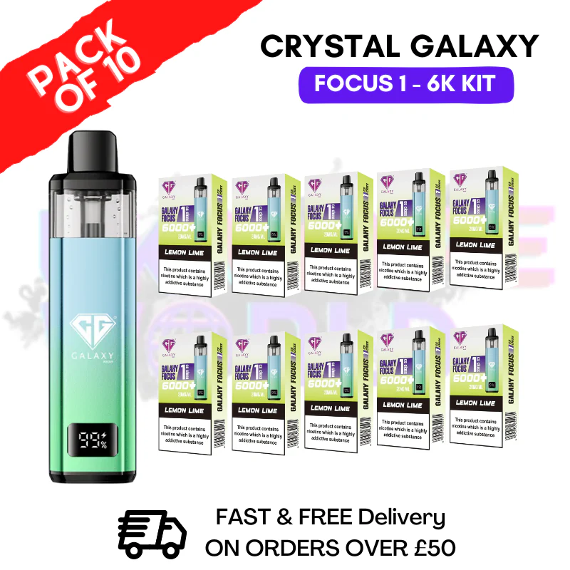 Lemon Lime Crystal Galaxy Focus 6K Kits Box Of 10