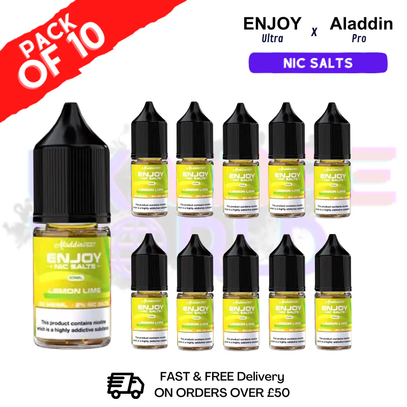 Lemon Lime Enjoy Ultra X ALADDIN Nic Salt Box Of 10