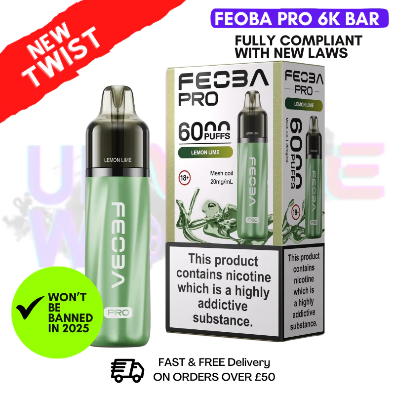 Lemon Lime Feoba Pro 6000 6K Puff Pod Kit