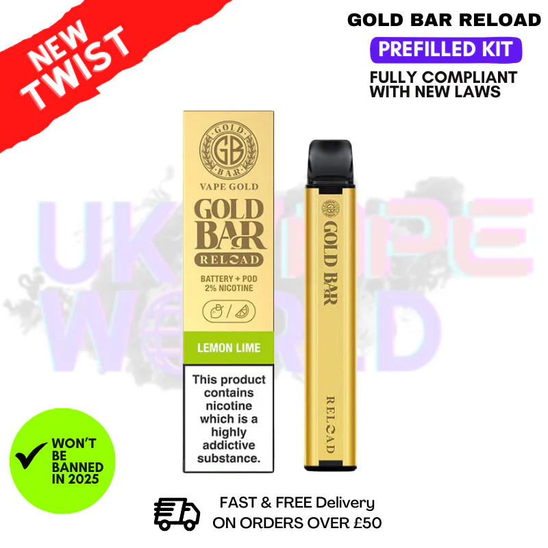 Lemon Lime Gold Bar Reload Prefilled Pod Kit