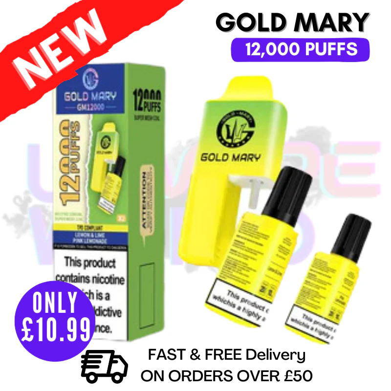Lemon Lime Gold Mary 12000 Puff 12K Bar Disposable Kit